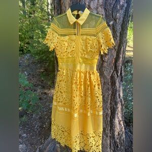 Sunny Yellow Lace women’s Dress